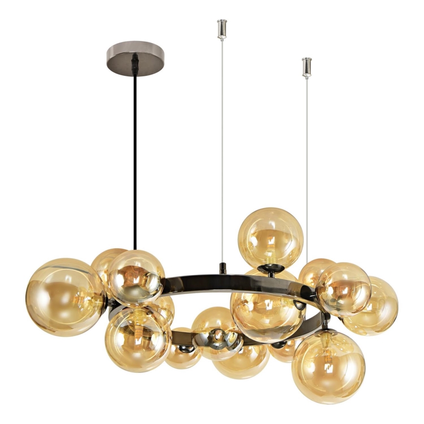 Brilagi - LED Lustra ar auklu MILLA 15xG9/3W/230V spīdīgi hromēts/zelta