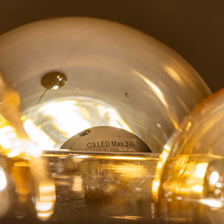 Brilagi - LED Lustra ar auklu MILLA 15xG9/3W/230V spīdīgi hromēts/zelta