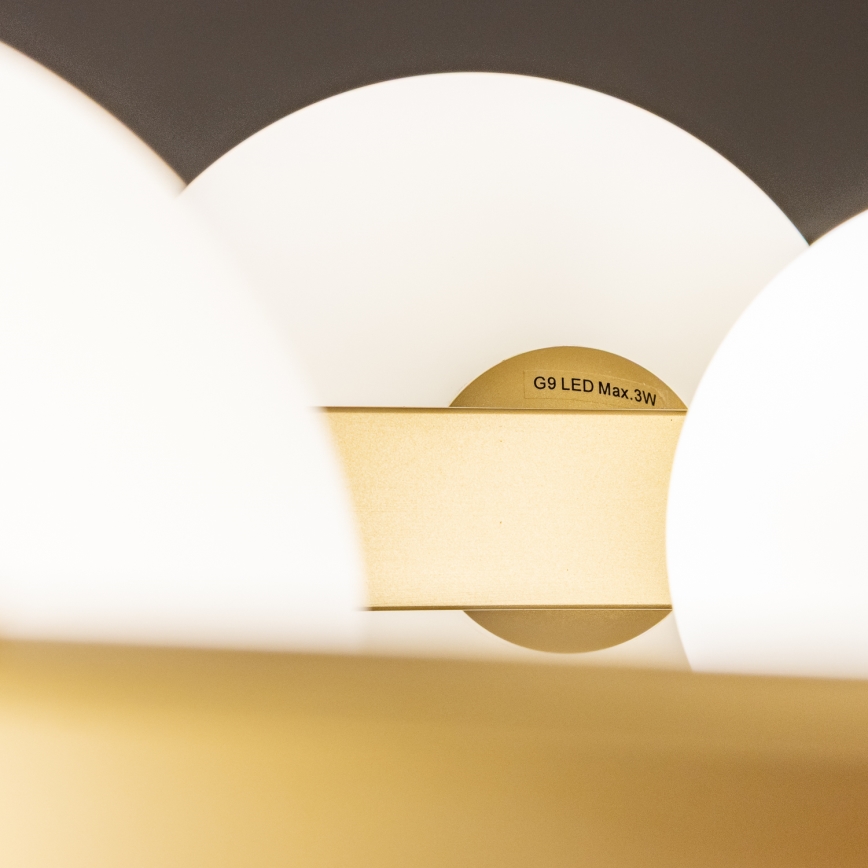 Brilagi - LED Lustra ar auklu MILLA 15xG9/3W/230V zelta/balta