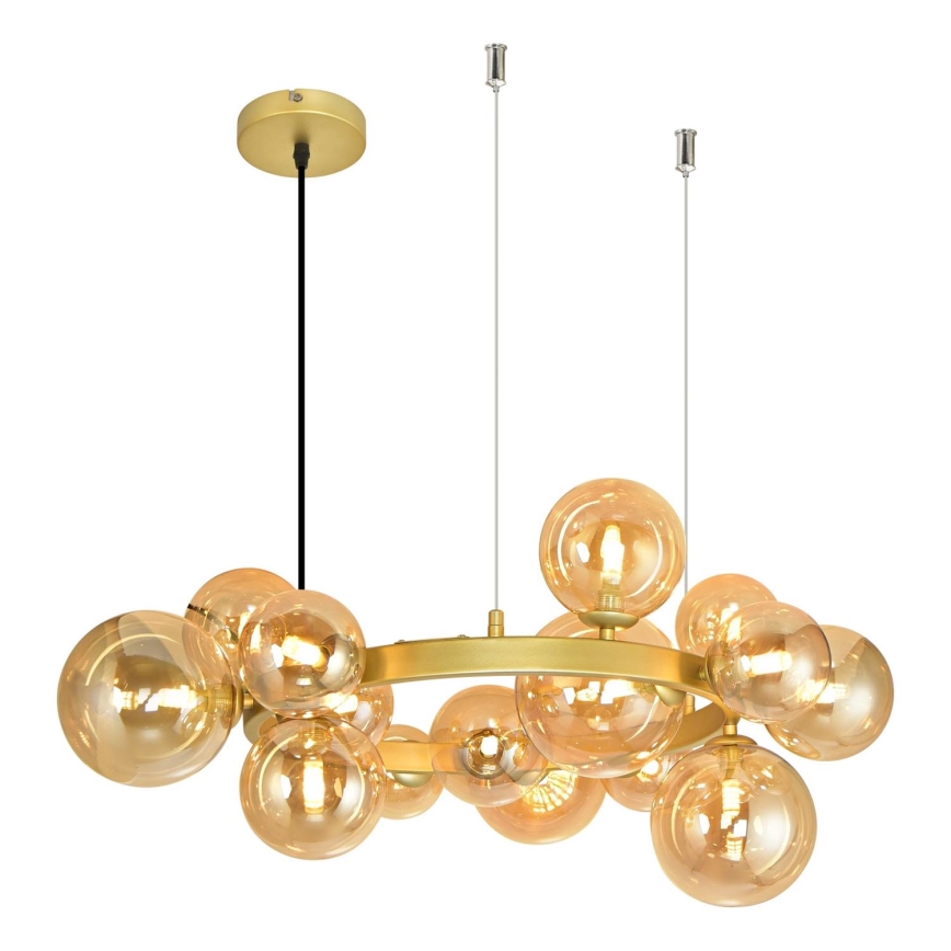 Brilagi - LED Lustra ar auklu MILLA 15xG9/3W/230V zelta