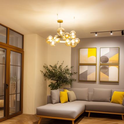 Brilagi - LED Lustra ar auklu MILLA 15xG9/3W/230V zelta