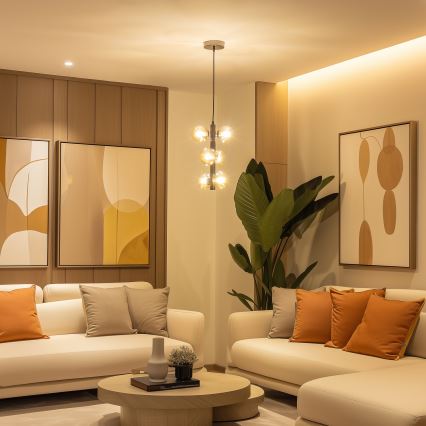 Brilagi - LED Lustra ar auklu MILLA 6xG9/3W/230V spīdīgi hromēts/zelta