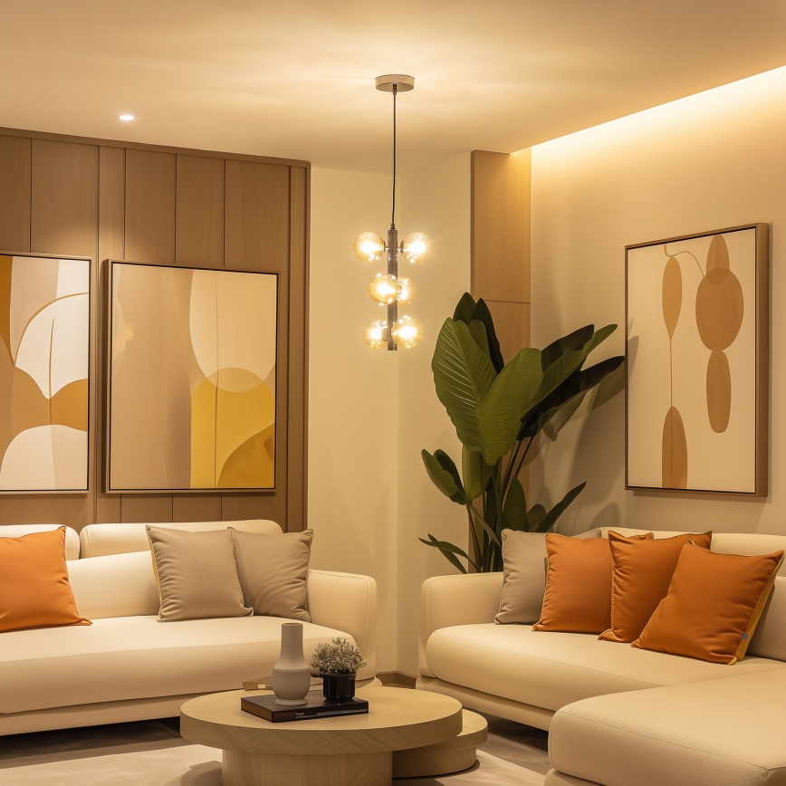 Brilagi - LED Lustra ar auklu MILLA 6xG9/3W/230V spīdīgi hromēts/zelta