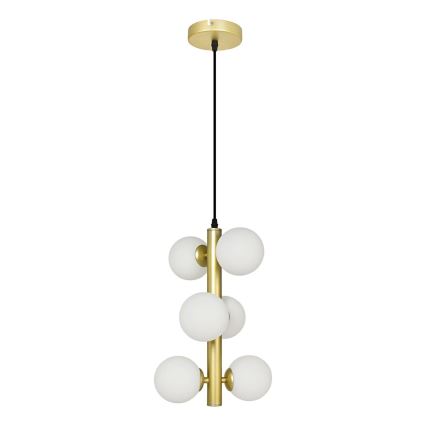 Brilagi - LED Lustra ar auklu MILLA 6xG9/3W/230V zelta/balta