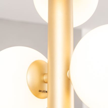 Brilagi - LED Lustra ar auklu MILLA 6xG9/3W/230V zelta/balta