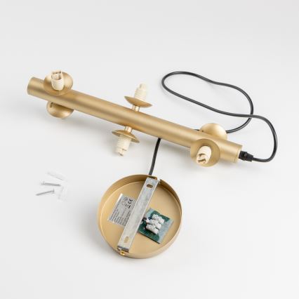 Brilagi - LED Lustra ar auklu MILLA 6xG9/3W/230V zelta/dūmakains