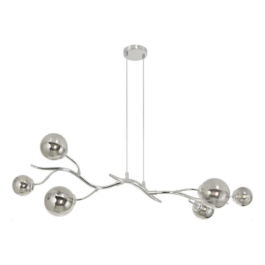 Brilagi - LED Lustra ar auklu MISTEL 6xG9/3W/230V spīdīgi hromēts/dūmakains