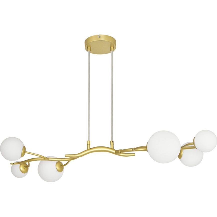 Brilagi - LED Lustra ar auklu MISTEL 6xG9/3W/230V zelta/balta