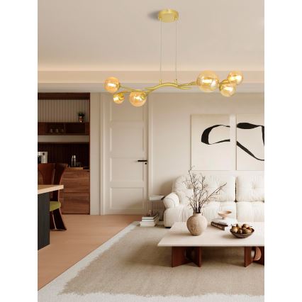 Brilagi - LED Lustra ar auklu MISTEL 6xG9/3W/230V zelta