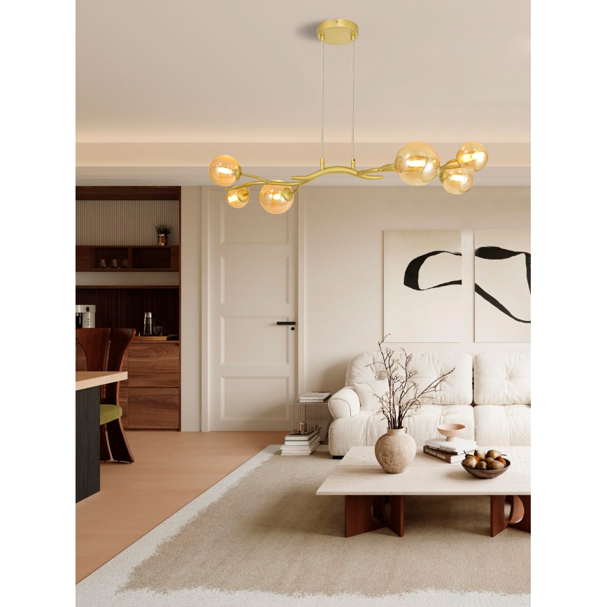Brilagi - LED Lustra ar auklu MISTEL 6xG9/3W/230V zelta