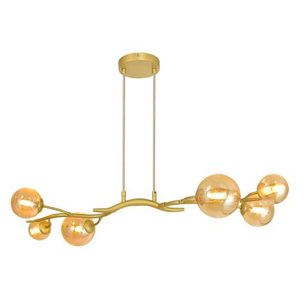 Brilagi - LED Lustra ar auklu MISTEL 6xG9/3W/230V zelta