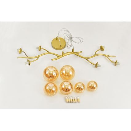 Brilagi - LED Lustra ar auklu MISTEL 6xG9/3W/230V zelta