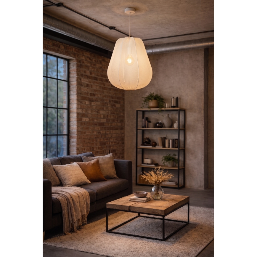 Brilagi - LED lustra ar kabeli ARVEN 1xE27/8W/230V diam. 37 cm balta