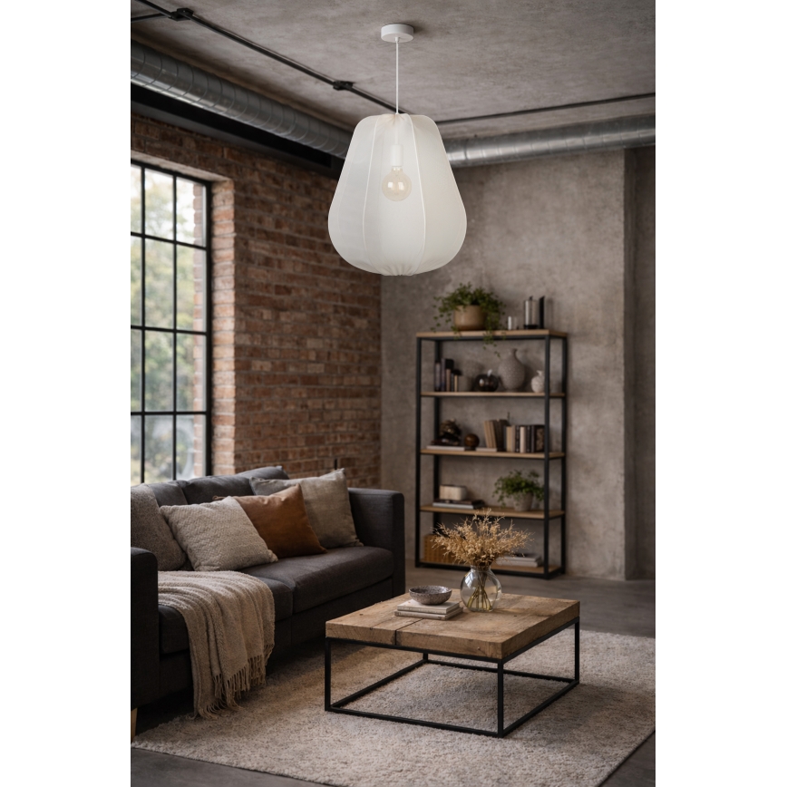 Brilagi - LED lustra ar kabeli ARVEN 1xE27/8W/230V diam. 37 cm balta