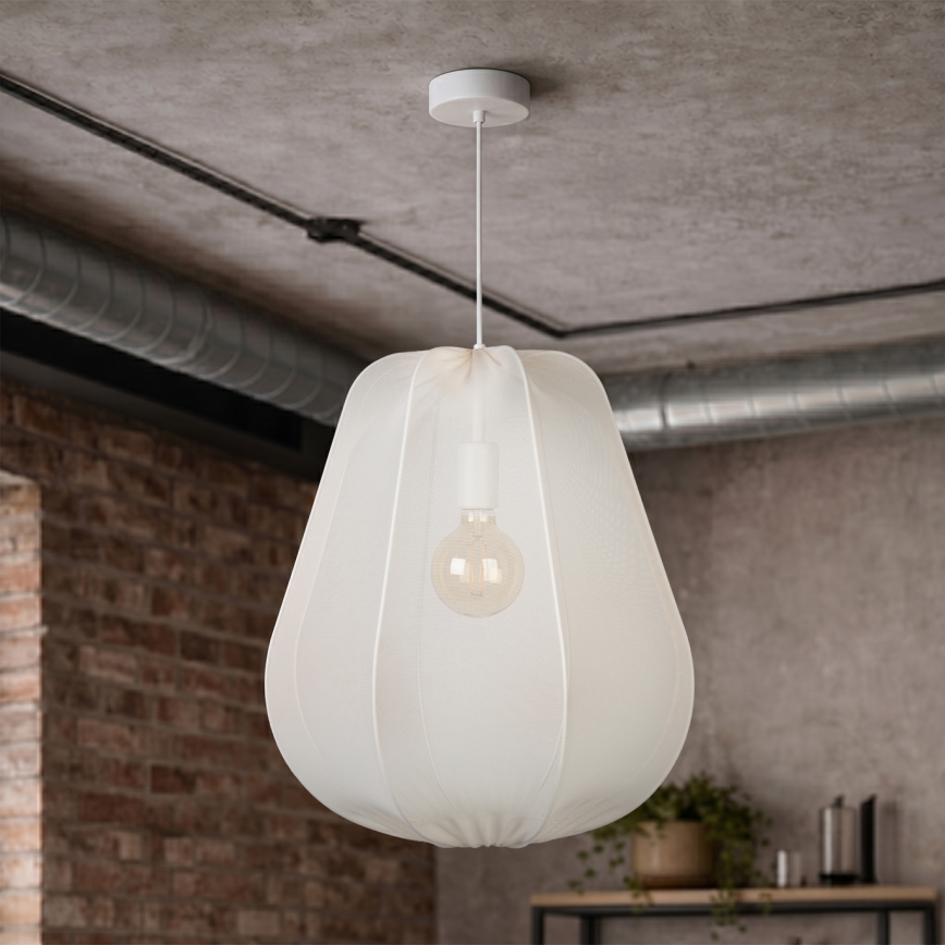 Brilagi - LED lustra ar kabeli ARVEN 1xE27/8W/230V diam. 37 cm balta