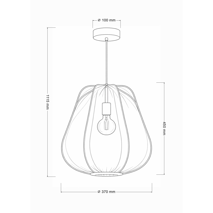 Brilagi - LED lustra ar kabeli ARVEN 1xE27/8W/230V diam. 37 cm balta