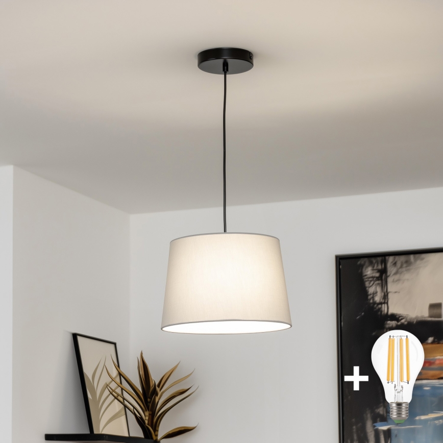 Brilagi - LED lustra ar kabeli CERIA 1xE27/40W/230V Ø 30 cm pelēka