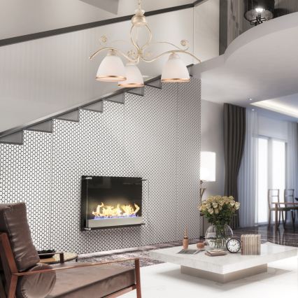 Brilagi - LED lustra ar ķēdi ANTICO 3xE27/60W/230V 3000K balta patīna