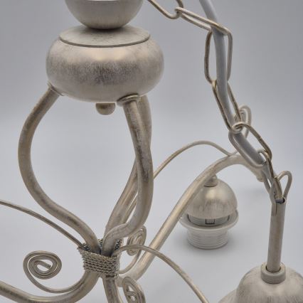 Brilagi - LED lustra ar ķēdi ANTICO 3xE27/60W/230V 3000K balta patīna