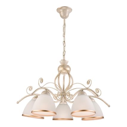 Brilagi - LED lustra ar ķēdi ANTICO 5xE27/60W/230V 3000K balta patina