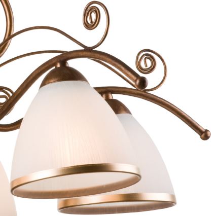 Brilagi - LED Lustra ar ķēdi ANTICO 5xE27/60W/230V bronzas patina