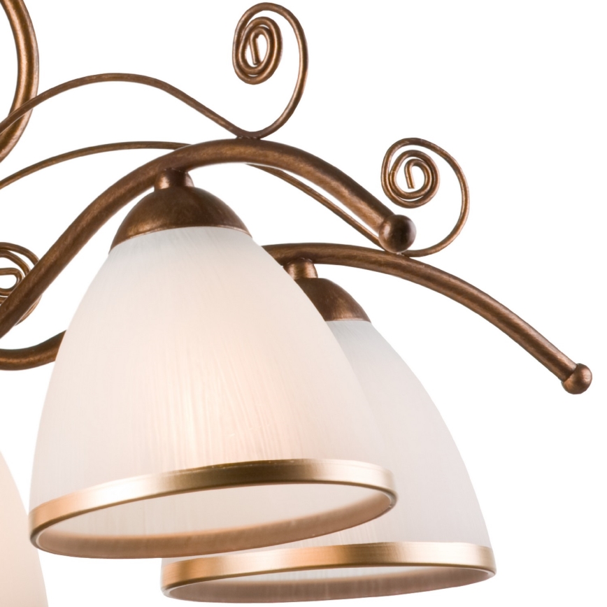 Brilagi - LED Lustra ar ķēdi ANTICO 5xE27/60W/230V bronzas patina