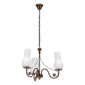 Brilagi - LED Lustra ar ķēdi COTTAGE 3xE14/40W/230V brūna/balta