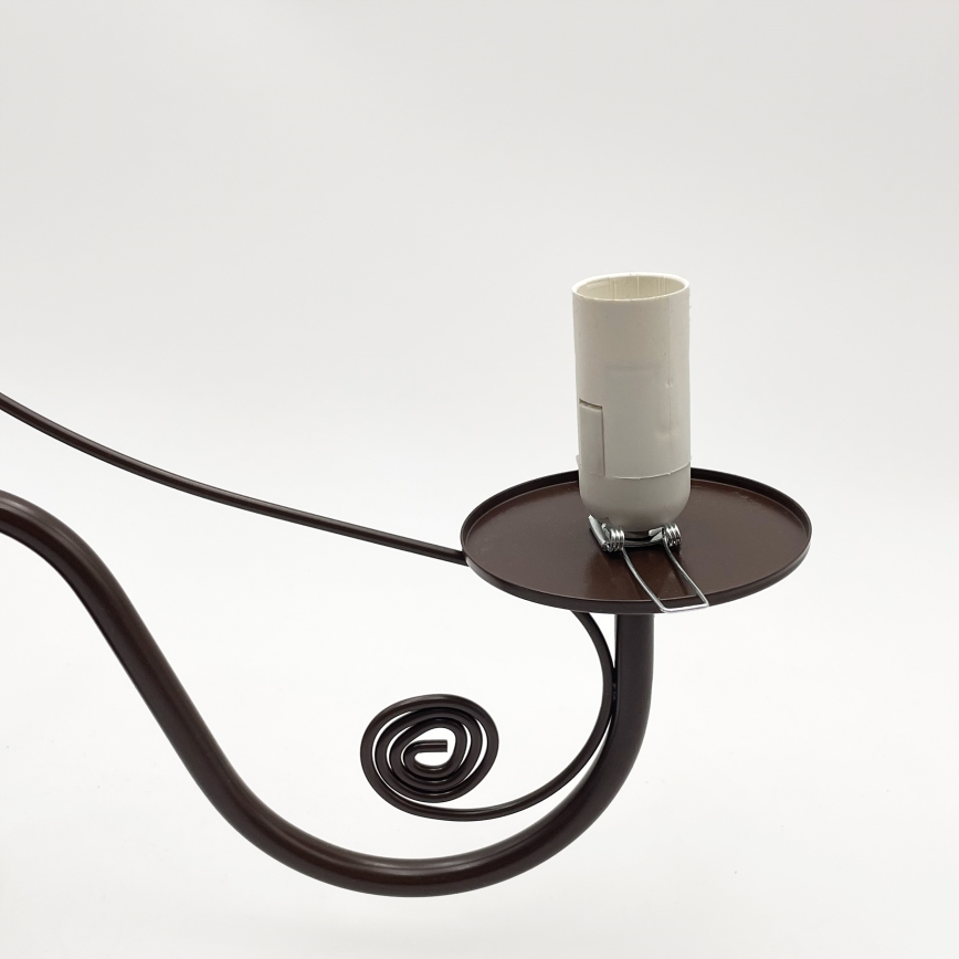 Brilagi - LED Lustra ar ķēdi COTTAGE 3xE14/40W/230V brūna/balta