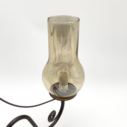 Brilagi - LED Lustra ar ķēdi COTTAGE 3xE14/40W/230V brūna