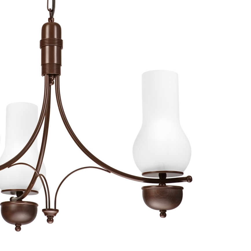 Brilagi - LED lustra ar ķēdi COTTAGE 3xE14/40W/230V buk/brūna/balta