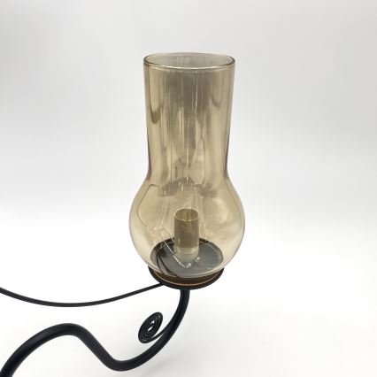 Brilagi - LED Lustra ar ķēdi COTTAGE 3xE14/40W/230V melna/brūna