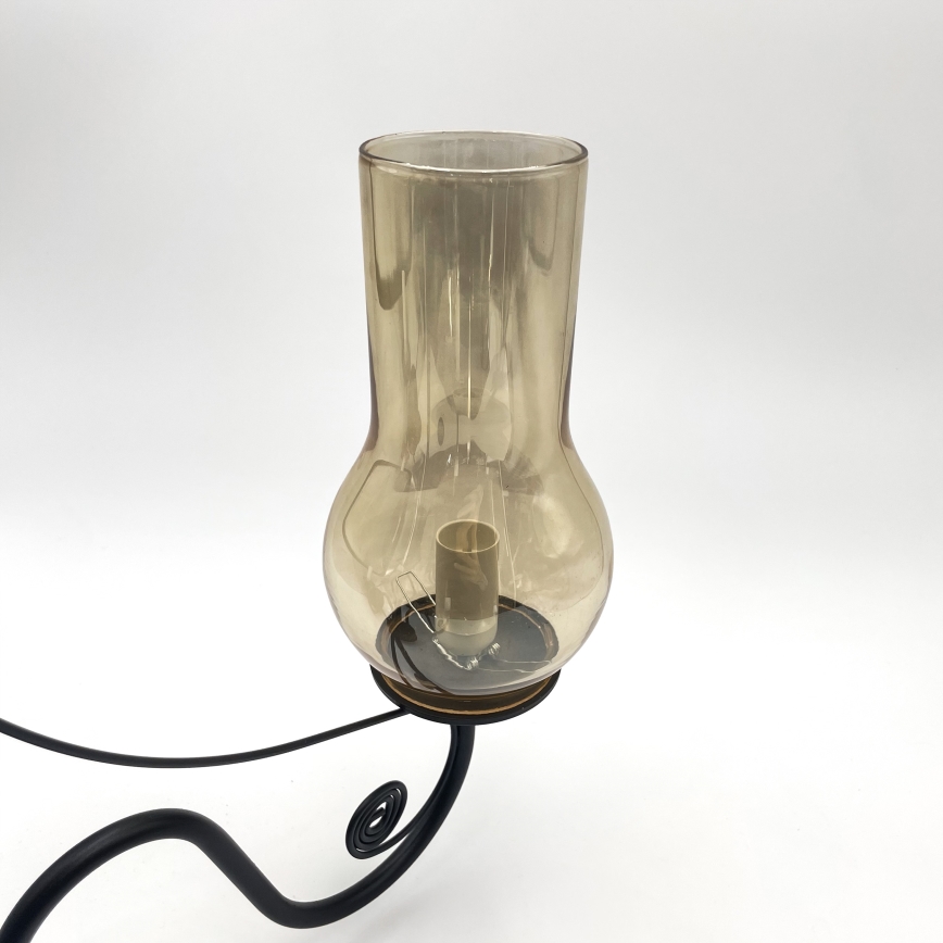 Brilagi - LED Lustra ar ķēdi COTTAGE 3xE14/40W/230V melna/brūna