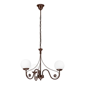 Brilagi - LED Lustra ar ķēdi COTTAGE 3xG9/40W/230V brūna/balta