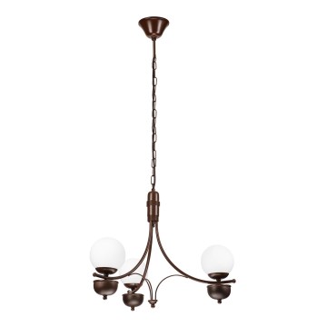 Brilagi - LED Lustra ar ķēdi COTTAGE 3xG9/40W/230V ozols/balta