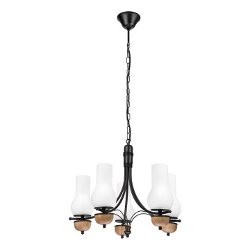 Brilagi - LED Lustra ar ķēdi COTTAGE 5xE14/40W/230V dižskābardis/balta
