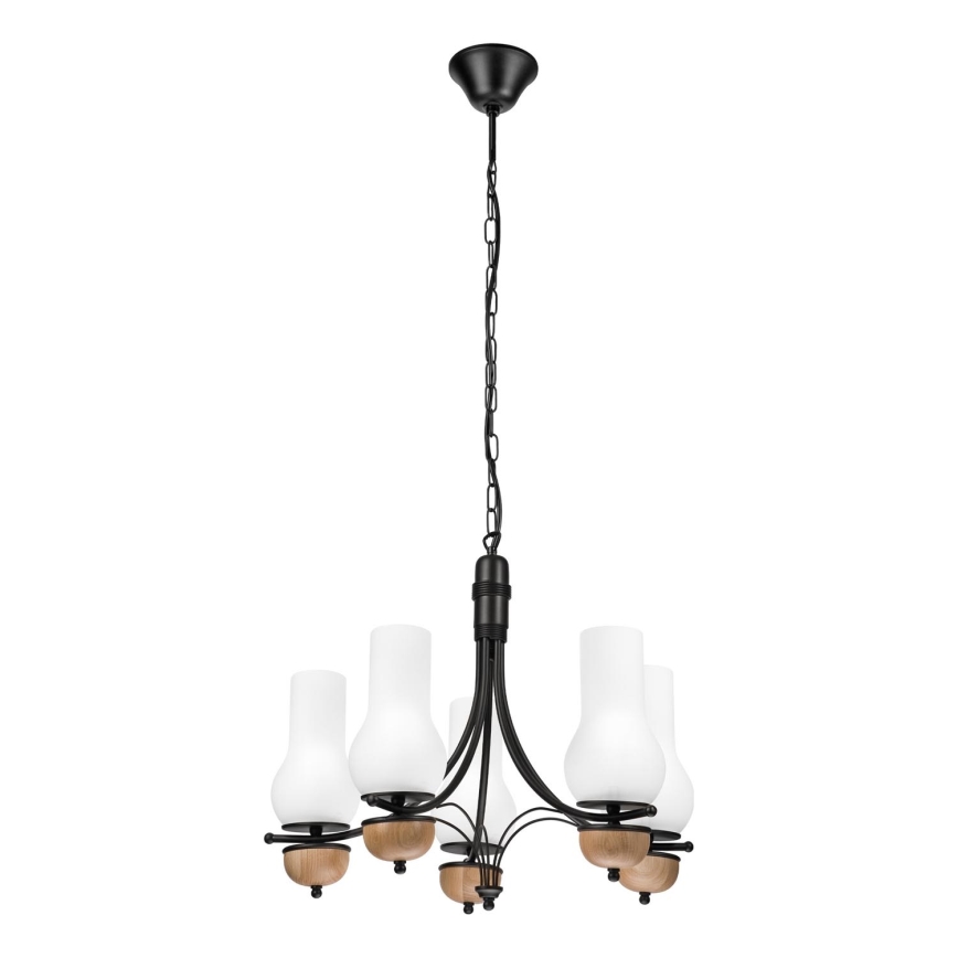 Brilagi - LED Lustra ar ķēdi COTTAGE 5xE14/40W/230V dižskābardis/balta