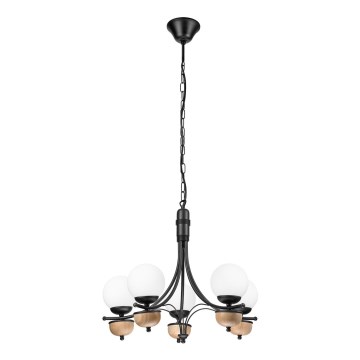 Brilagi - LED Lustra ar ķēdi COTTAGE 5xG9/40W/230V dižskābardis/balta