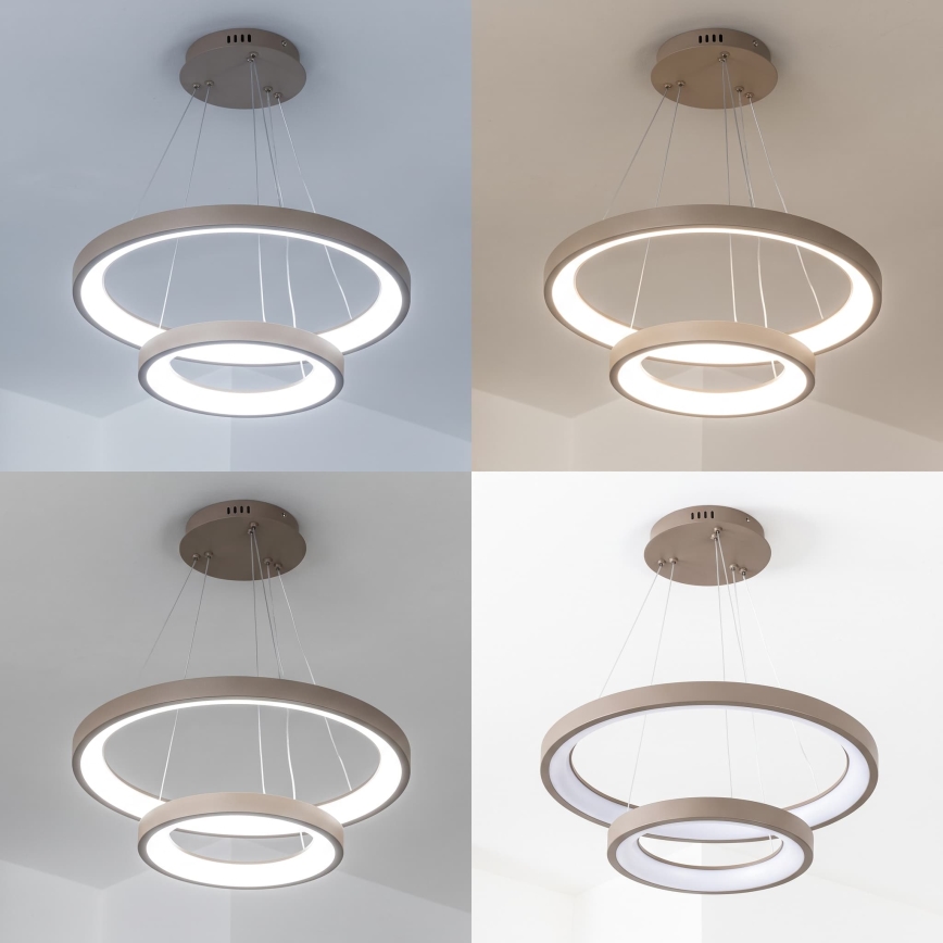 BRILAGI - LED Aptumšojama lustra uz troses FALCON SLIM LED/68W/230V 3000-6500K Ø 50 cm bēša + tālvadība