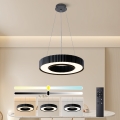 Brilagi - LED lustra ar regulējamu spilgtumu uz troses LUMIX LED/48W/230V 3000-6000K melna Ø 50 cm + tālvadības pults