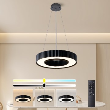 Brilagi - LED lustra ar regulējamu spilgtumu uz troses LUMIX LED/48W/230V 3000-6000K melna Ø 50 cm + tālvadības pults