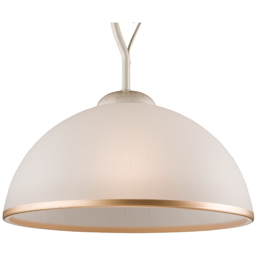 Brilagi - LED Lustra ar stieni ANTICO 1xE27/60W/230V balts patina