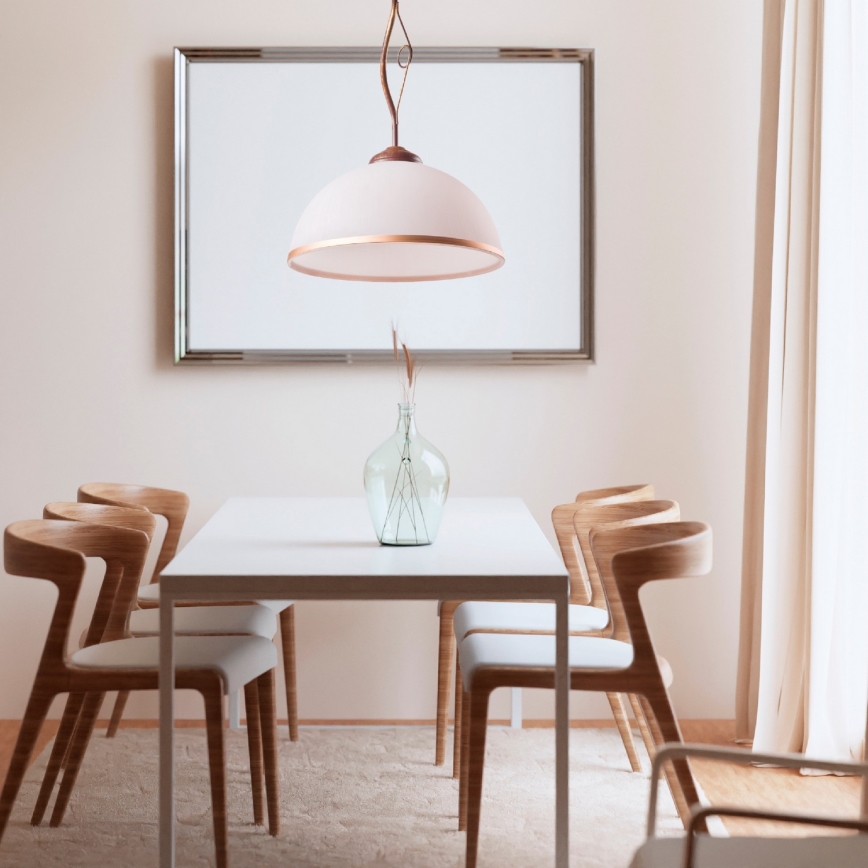 Brilagi - LED Lustra ar stieni ANTICO 1xE27/60W/230V bronzas patina
