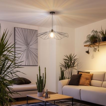 Brilagi - LED lustra ar stiepli CERIA WIRE 1xE27/40W/230V Ø 80 cm melna