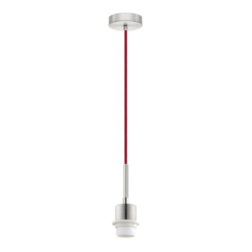 Brilagi - LED lustra ar trosi NUBILA 1xE27/60W/230V Ø 14 cm sarkana/antracīts