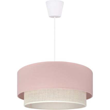 Brilagi - LED lustra uz auklas BOHO BOBO 1xE27/60W/230V Ø 40 cm rozā/krēmkrāsa