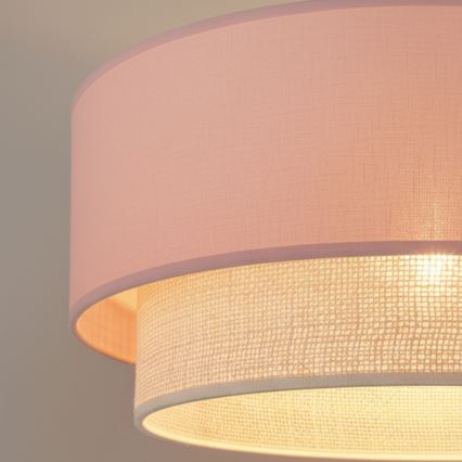 Brilagi - LED lustra uz auklas BOHO BOBO 1xE27/60W/230V Ø 40 cm rozā/krēmkrāsa