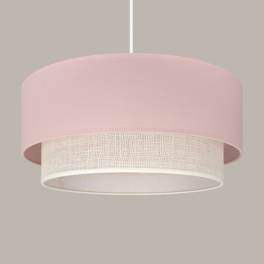Brilagi - LED lustra uz auklas BOHO BOBO 1xE27/60W/230V Ø 40 cm rozā/krēmkrāsa