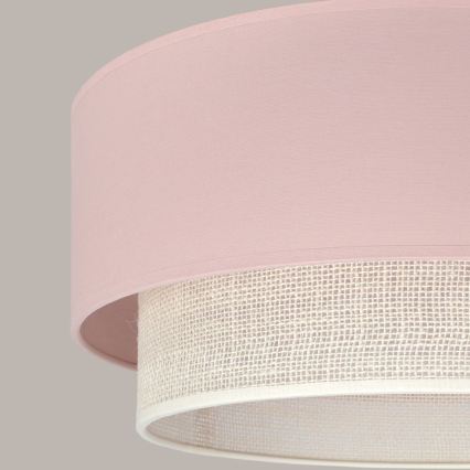Brilagi - LED lustra uz auklas BOHO BOBO 1xE27/60W/230V Ø 40 cm rozā/krēmkrāsa