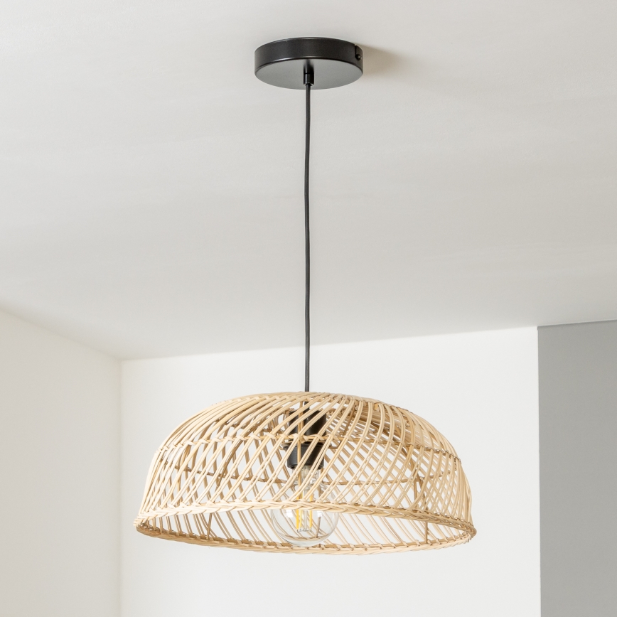 Brilagi - LED lustra uz auklas CERIA BOHO 1xE27/40W/230V Ø 40 cm, ratāns