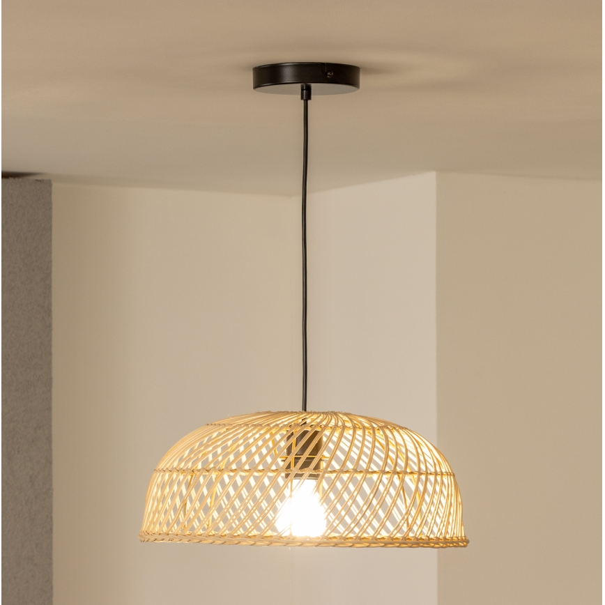 Brilagi - LED lustra uz auklas CERIA BOHO 1xE27/40W/230V Ø 40 cm, ratāns